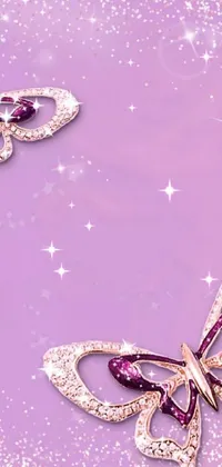 Body Jewelry Purple Silver Live Wallpaper