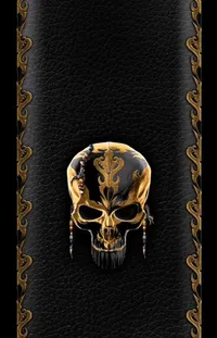 Bone Gold Skull Live Wallpaper