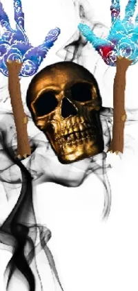 Bone Skull Font Live Wallpaper