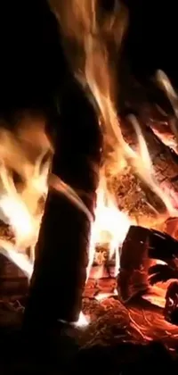 This mesmerizing phone live wallpaper features a close-up view of a crackling fire in the darkness that will add a touch of warmth and ambiance to your device