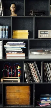 Bookcase Shelf Furniture Live Wallpaper