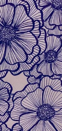 Botany Azure Textile Live Wallpaper