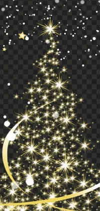 Branch Gold Christmas Decoration Live Wallpaper