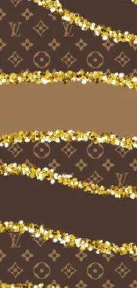This live wallpaper flaunts a unique pattern of gold glitters on a brown backdrop, which gives a luxurious and sophisticated feel