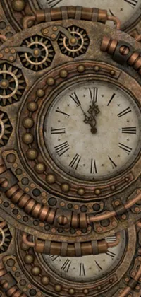Experience a visually stunning phone live wallpaper featuring a close up of a clock on the wall