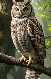 Brown Bird Owl Live Wallpaper