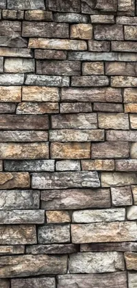 This live wallpaper for phones showcases a stunning close-up of a brick wall featuring a fire hydrant