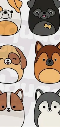 Brown Cartoon Facial Expression Live Wallpaper