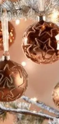 Brown Christmas Glass Live Wallpaper