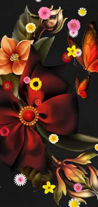 Brown Flower Petal Live Wallpaper