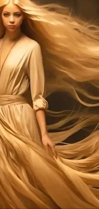 Brown Hairstyle Dress Live Wallpaper