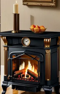 Brown Hearth Wood Live Wallpaper