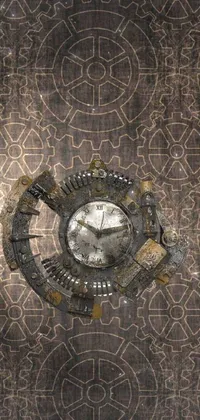 Brown Watch Clock Live Wallpaper