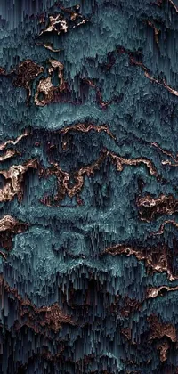 This stunning mobile live wallpaper features a close-up shot of tree bark