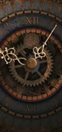 Decorate your phone with a unique and popular live wallpaper featuring the close up of a clock
