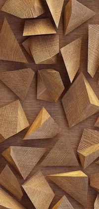 Brown Wood Triangle Live Wallpaper