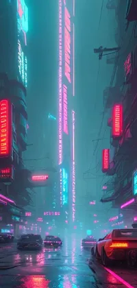 Futuristic City Man with Gun - Cyberpunk Live Wallpaper - free download