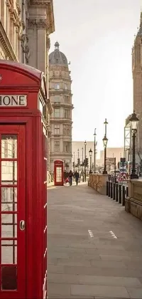Building Daytime Telephone Booth Live Wallpaper