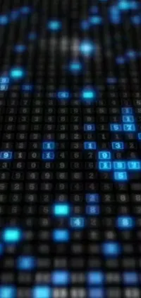 Explore this stunning live wallpaper featuring a digital depiction of a computer screen adorned with blue numbers