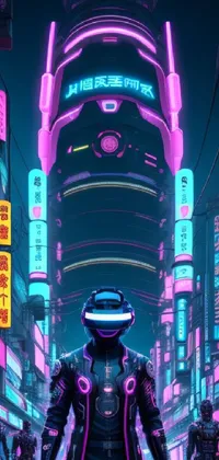 cyberpunk iphone or android wallpaper