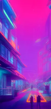 Building Purple Light Live Wallpaper