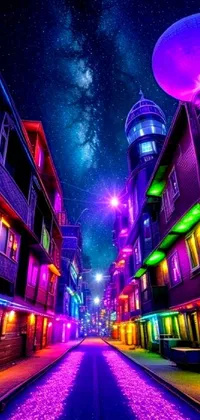 Building Purple Sky Live Wallpaper