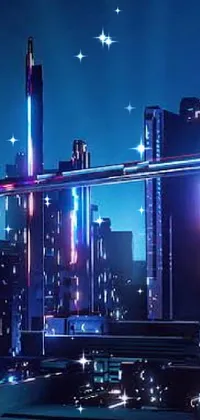 Transform your smartphone screen into a stunning futuristic city with this live wallpaper