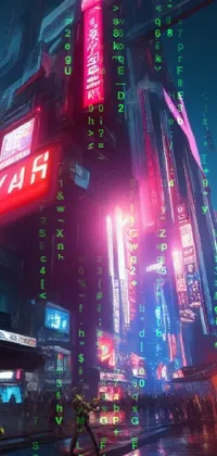 Transport yourself into a dystopian world with this futuristic cyber city live wallpaper