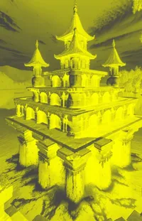 Building Yellow Pagoda Live Wallpaper