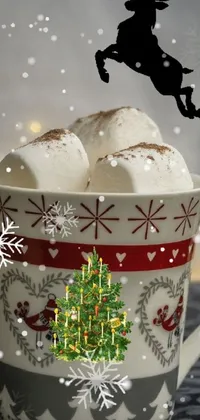 Cake Cup Christmas Live Wallpaper