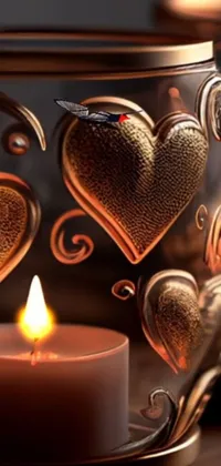 Candle Drinkware Light Live Wallpaper