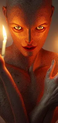 Candle Human Body Orange Live Wallpaper
