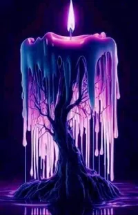 Candle Light Purple Live Wallpaper