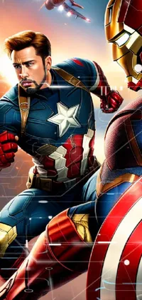 Captain America Cartoon Shield Live Wallpaper