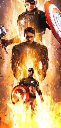 Captain America Shield Poster Live Wallpaper