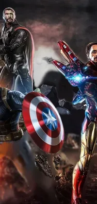 Captain America Thor Shield Live Wallpaper