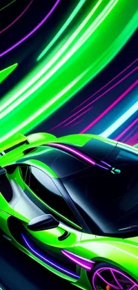 Car Automotive Lighting Green Live Wallpaper