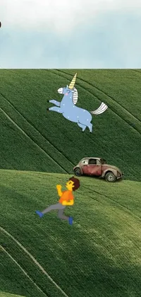 Car Grass Landscape Live Wallpaper