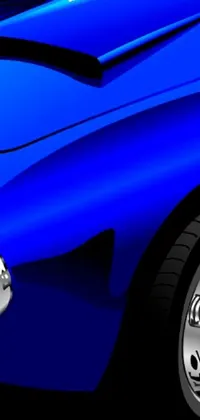 The blue sports car live wallpaper features an iconic design inspired by a unique and extravagant style, with high polycount and photo-realistic details
