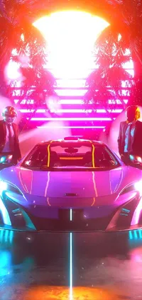 Cyberpunk Pink Car Live Wallpaper - free download