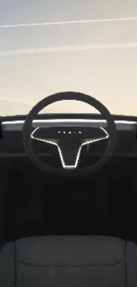 This Cybertruck live wallpaper for phones features a realistic rendering of a Tesla&#39;s dashboard