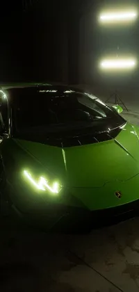 Get ready to be amazed by the Green Sports Car Live Wallpaper