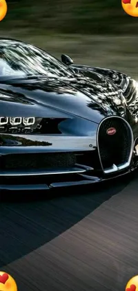 Experience the thrill of driving a luxury Bugatti Veyron car on your phone screen with this live wallpaper