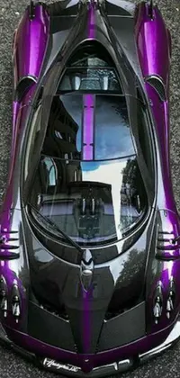 This is a lively and colorful phone live wallpaper depicting a parked car with its hood up and down