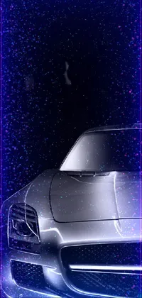 This live wallpaper features a breathtaking sports car in black and white, showcasing its powerful design and sleek curves