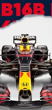 Rev up your screen with this phone live wallpaper featuring an intense portrait of a red Bull racing car