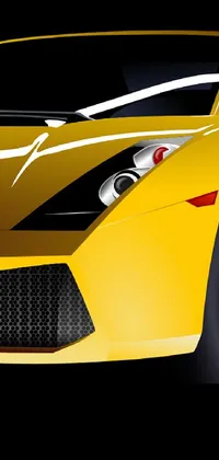 This yellow sports car live wallpaper boasts a sleek, Lamborghini-style aesthetic