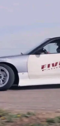Get ready for an exciting phone live wallpaper, featuring a dog sitting in a drift car, with sports-inspired elements