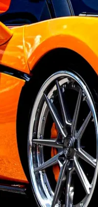 This orange sports car live wallpaper brings a bold and vibrant look to your phone