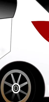 Get excited with this phone live wallpaper featuring a white sports car parked on a winding mountain road background